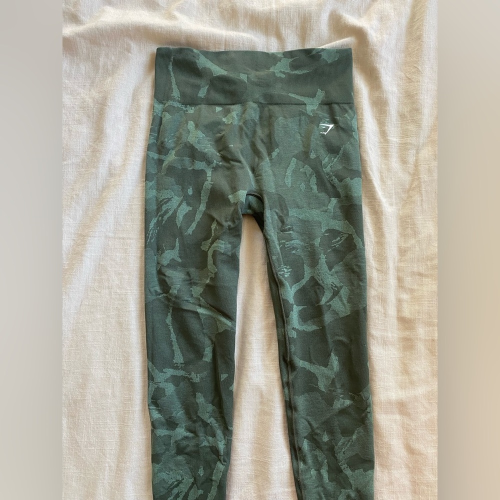 Gymshark Green Camouflage Leggings